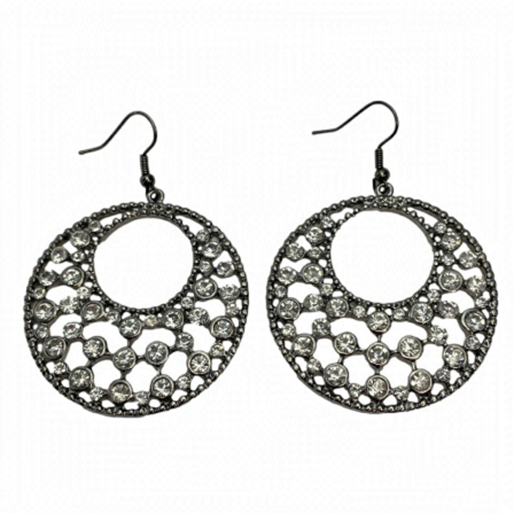 Hoop Crystal Dangle Earrings